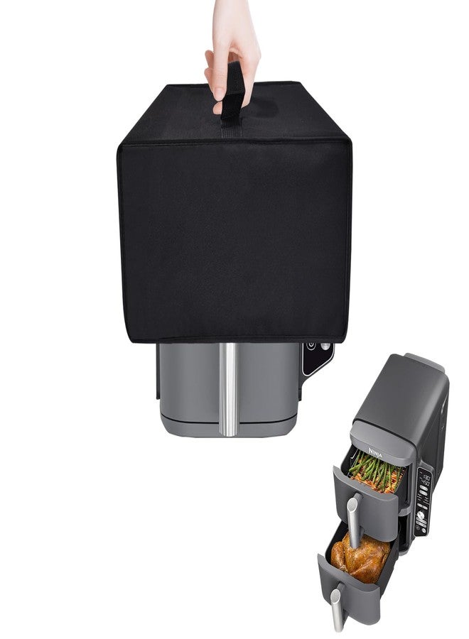 NUENSS-ROR Air Fryer Cover Waterproof Heat-Resistant Dust-proof Cover Case Heavy Duty Thickened Cover Lid Compatible with Ninja SL401 DoubleStack XL 2-Basket Air Fryer (20.5"D×12.5"W×15"H)(Black) - Image 1